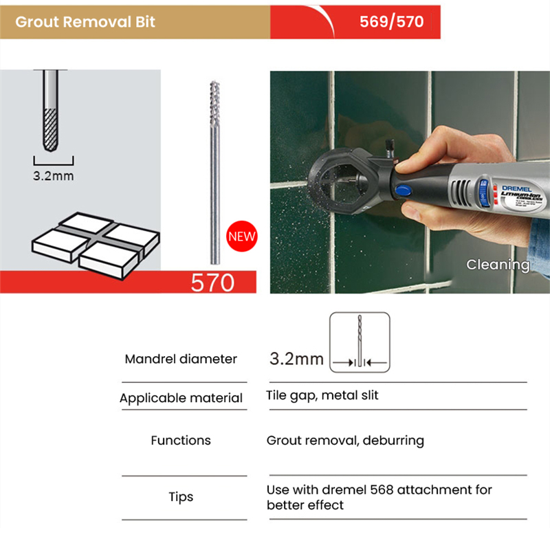 Dremel Cutting Cleaning Access - Grout Saw Removal 评论和价格