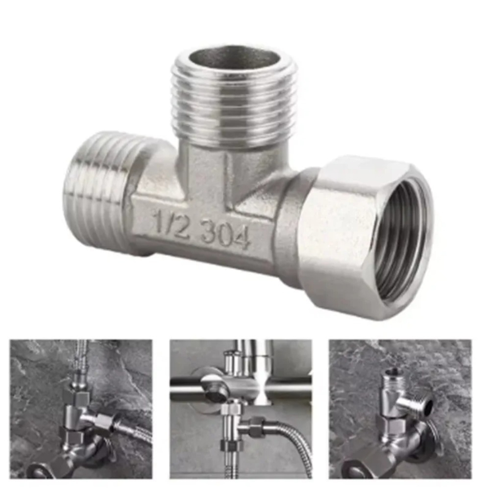 G1/2 Stainless Steel T Adapter - Toilet Flush Valve 评论和价格
