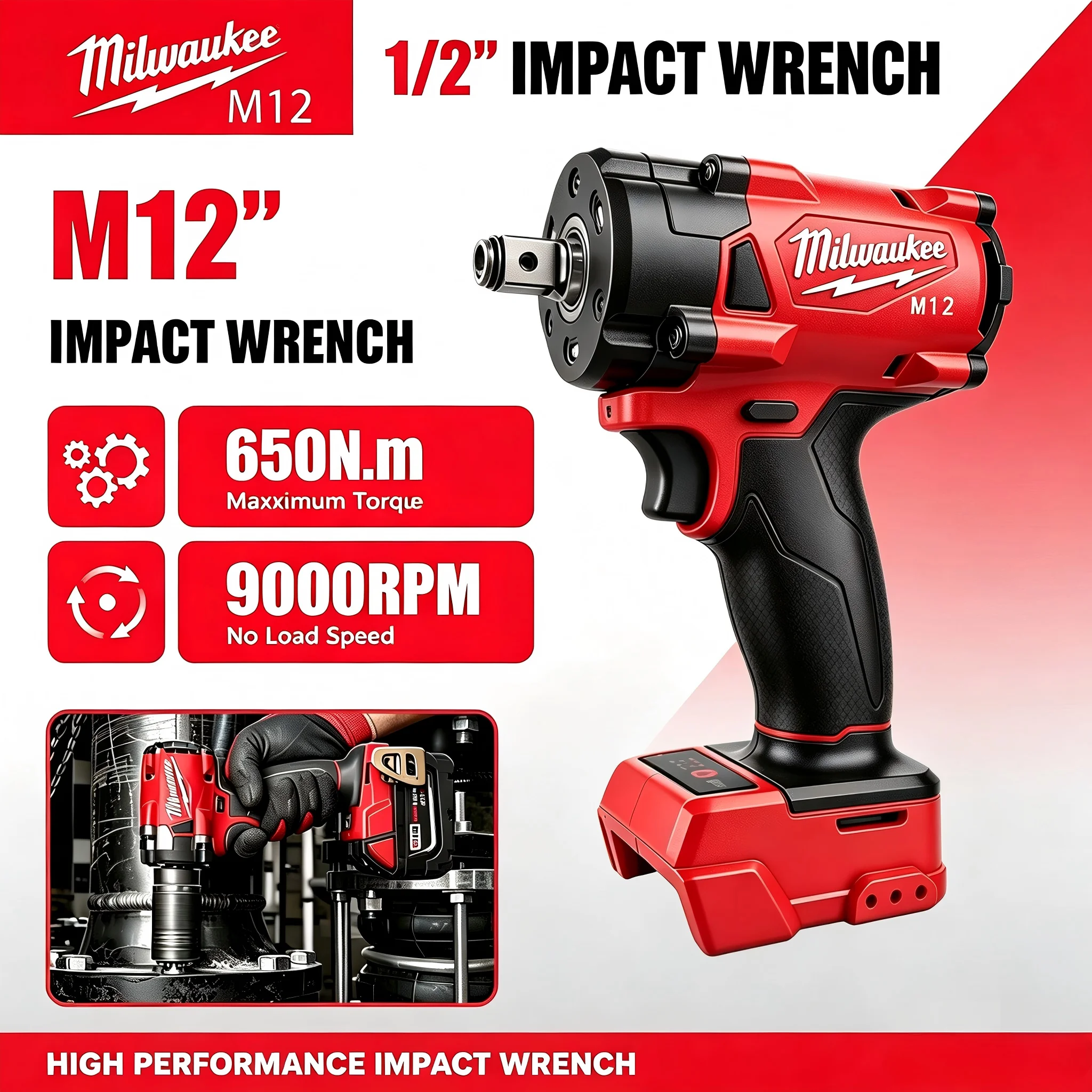 Milwaukee M12 1/2' M18 FUEL Br - Milwaukee Drill M18 Fuel 评论和价格