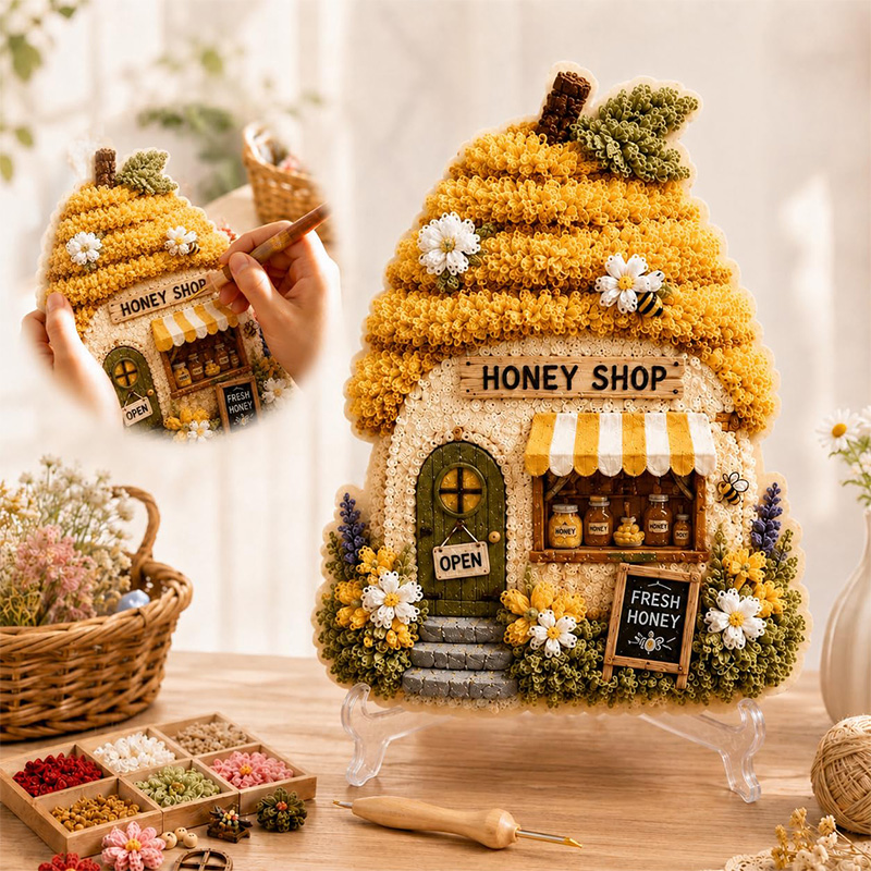 3D Mushroom House Poke Art DIY - Home Improvement House 评论和价格