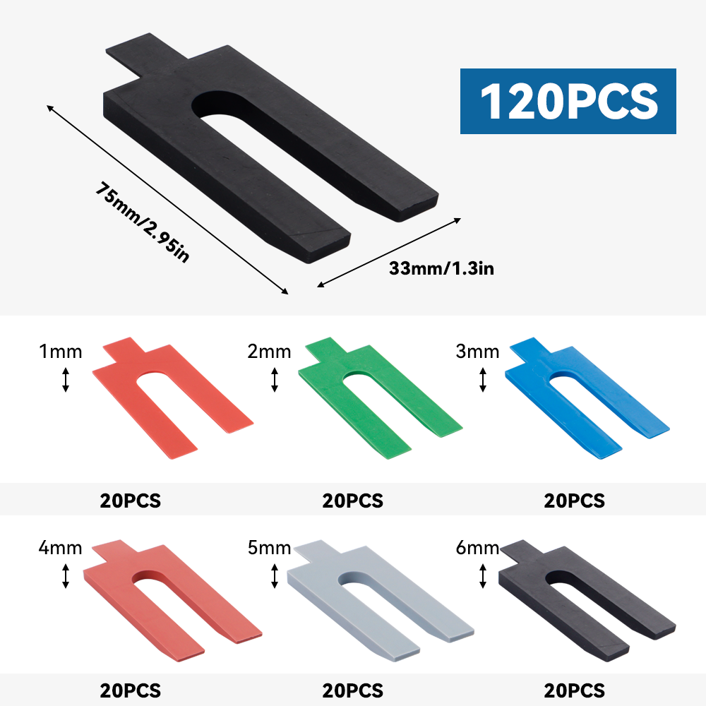 120PCS Reusable U-shape Cerami - Tile Leveling Clip 评论和价格
