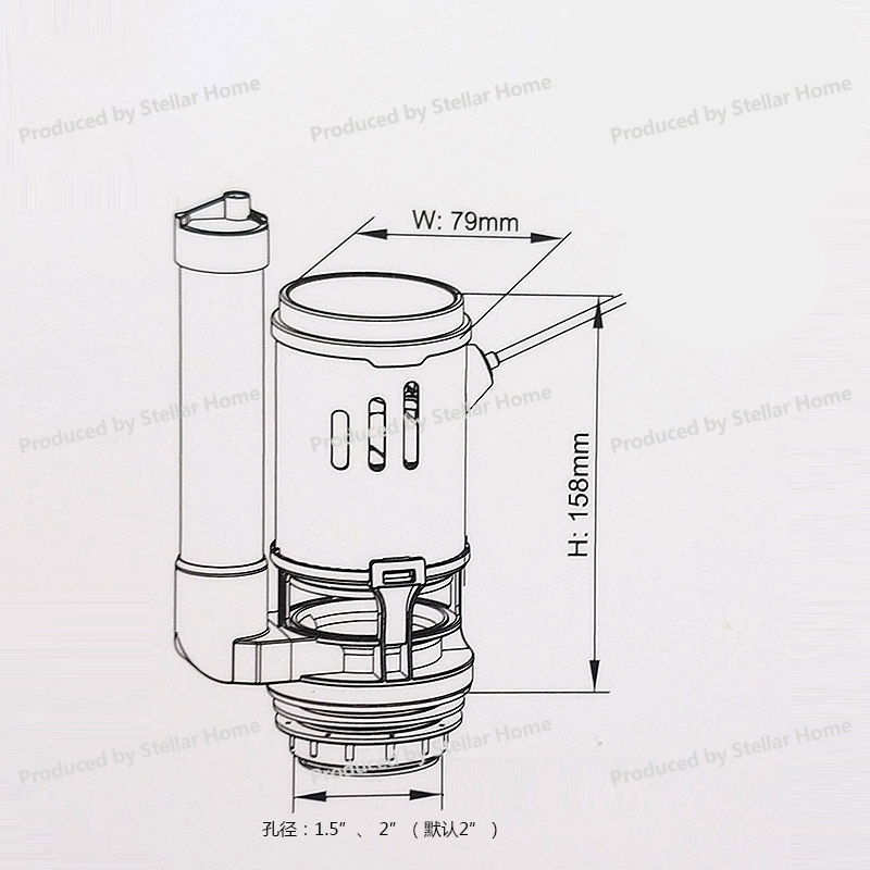 Front Wrench Type Wire Control - Toilet Flush Valve 评论和价格
