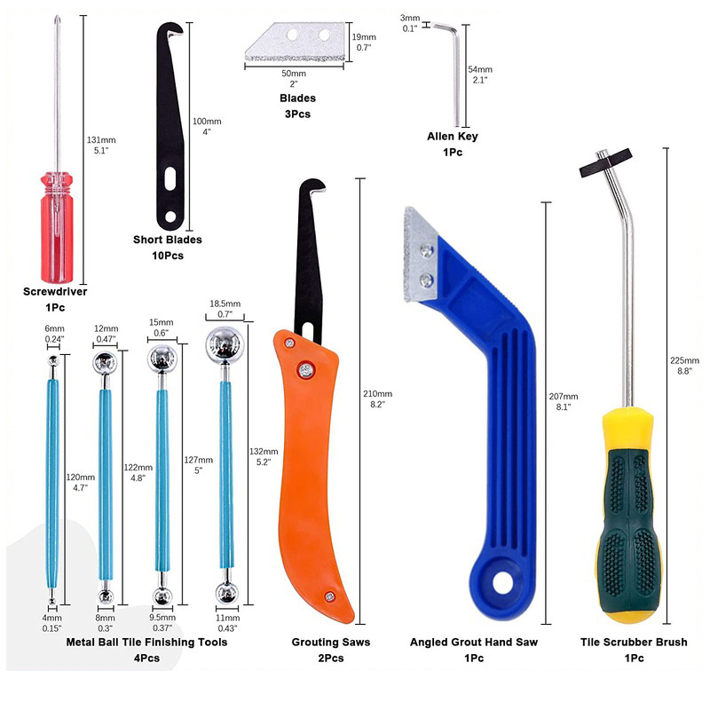 Grout Removal Tools 22 Pcs  Se - Grout Saw Removal 评论和价格