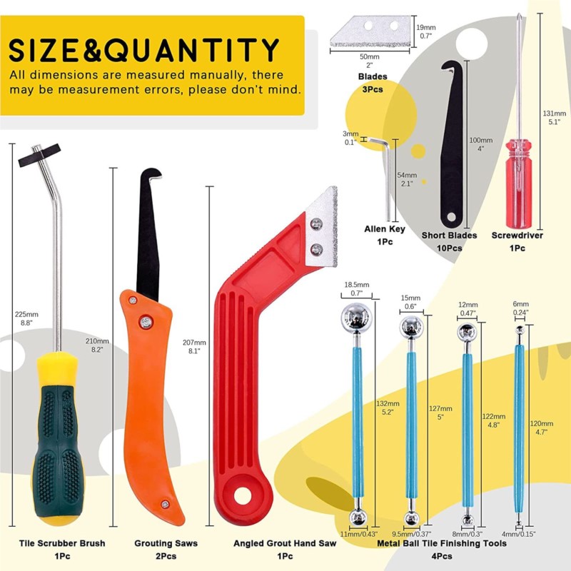 Grout Removal Tools 22 Pcs  Se - Grout Saw Removal 评论和价格