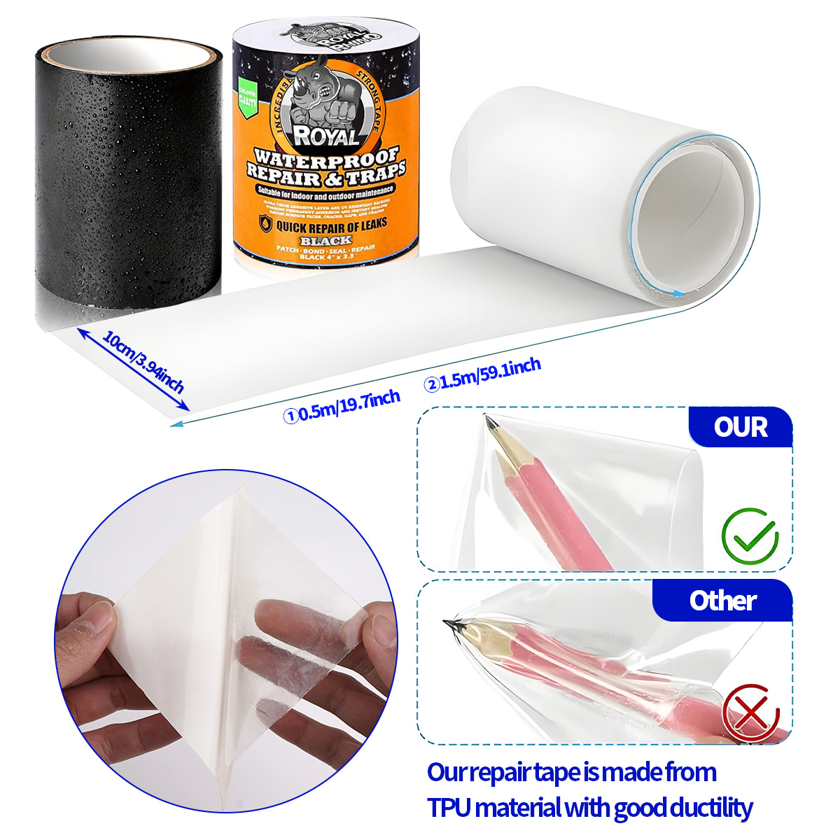 Waterproof Tape for Leak Repai - Roof Sealant Patch 评论和价格